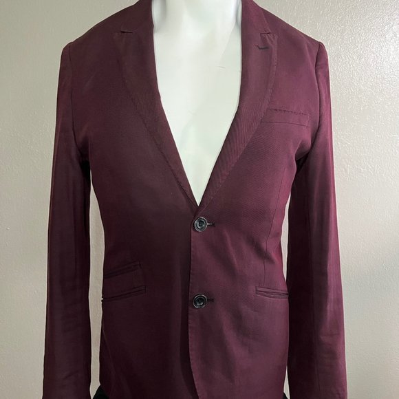 H&M Burgundy Blazer - Picture 1 of 7